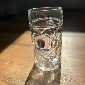 Löwenbräu Glass Beer Stein